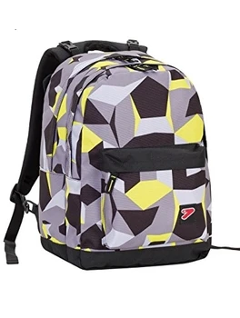 

Zaino SEVEN - THE DOUBLE PRO XXL - Nero Grigio Giallo - 30 LT schienale compatibile con COVER e REVERSIBILE - scuola e tempo