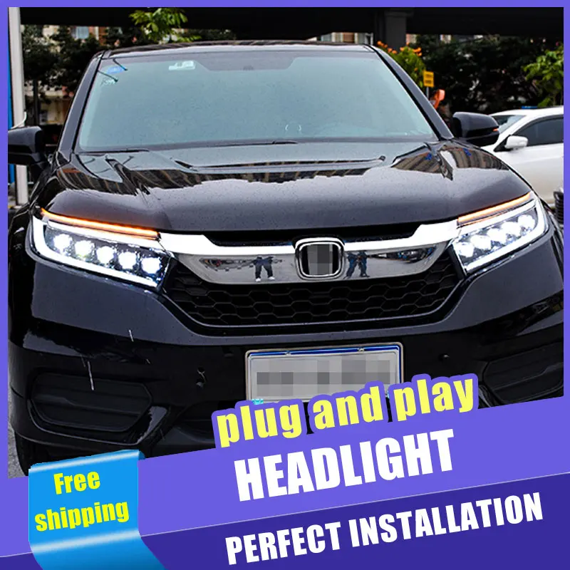2 шт. автомобильный стиль светодиодный фары для Honda accord 18-19 для accord Головной фонарь светодиодный DRL Объектив двойной луч H7 HID Xenon bi xenon объектив