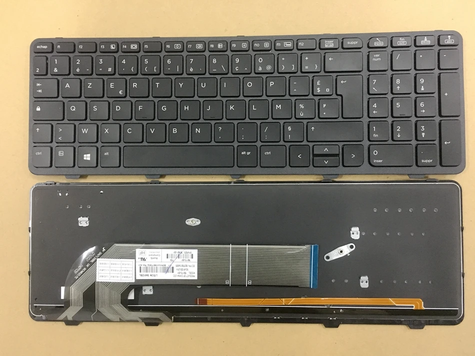 US Germany French Sweden Turkish Hebrew Belgium Bulgaria Backlit Keyboard For HP Probook 450 G0 G1 455 470G1 450 G2 455 G2 G2 - Цвет: Белый