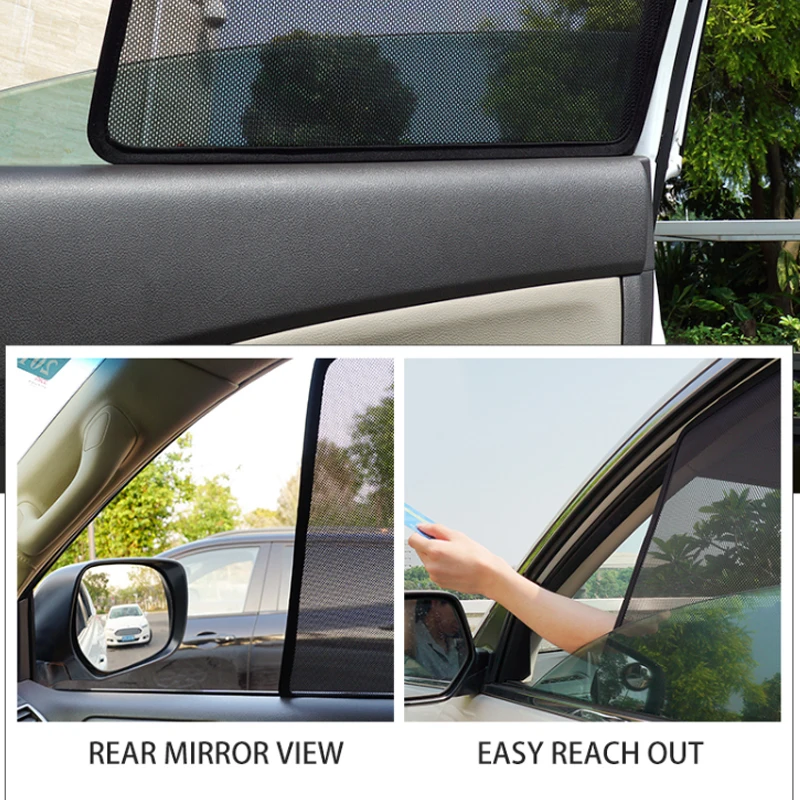 Ocamo General Application Car Rear Window Sun Shade Sunshade Blind Curtain Black Cloth 