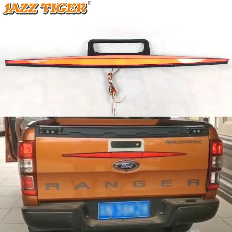 Задний бампер багажник задний светильник для Ford Ranger T7 T8- Автомобильный светодиодный задний ходовой фонарь тормозной динамический сигнал поворота отражатель