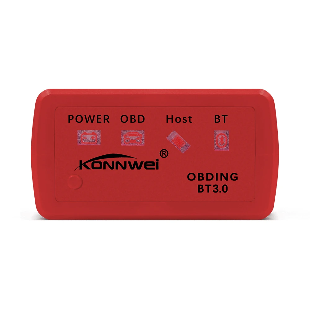 KONNWEI KW902 ELM327 V1.5 Bluetooth OBD2 сканер Автосканер PIC18f25k80 MINI ELM 327 OBDII KW902 считыватель кодов для Android/IOS - Цвет: RED