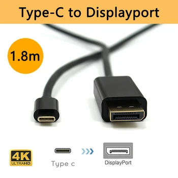

Type-C USB3.1 USB C to DP Cable Displayport usb c Male HDMI 4k Converter Adapter Swither for PC Display Laptop Projector 1.8m
