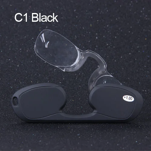black Очки для чтения с зажимом на носу легко носить с собой gafas de lectura Wear Cozy lentes de lectura mujer new leesbril VEMs brillen - Цвет оправы: black