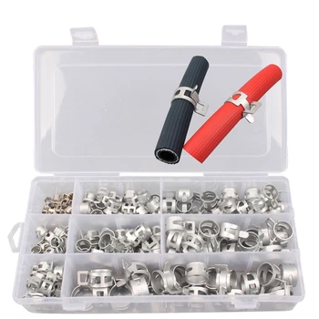 

160 pcs Hose Clamp Assortment Diameter 6.5 - Diameter 18mm Screwdriver Hose Clamps