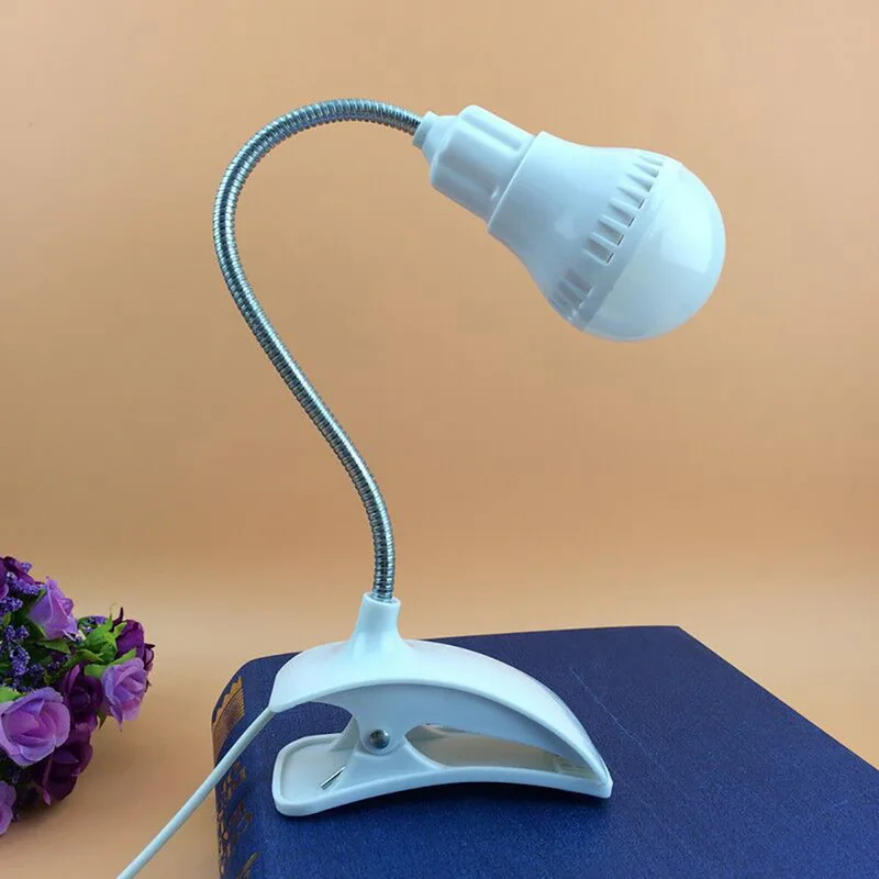 Светодиодные настольные лампы гибкий USB клипер клип защита глаз книжный