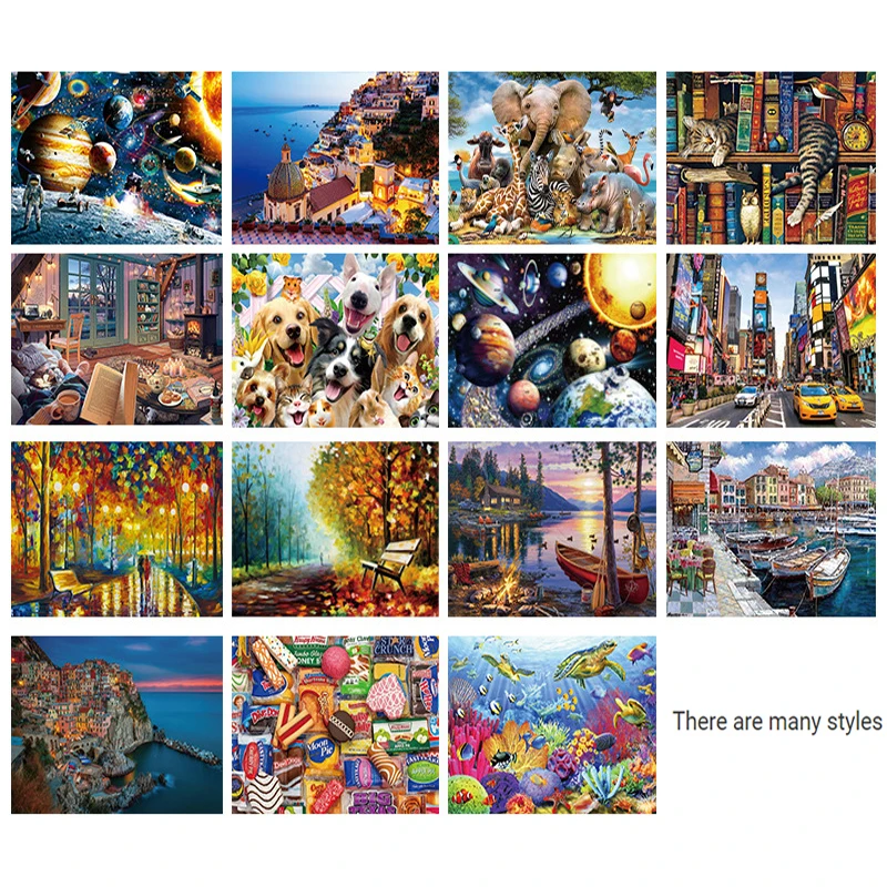 

NEW Space Traveller and Forest Animal Adult Puzzle 1000 Pieces Mini Puzzle Educational Toy Decompression Creative Gift