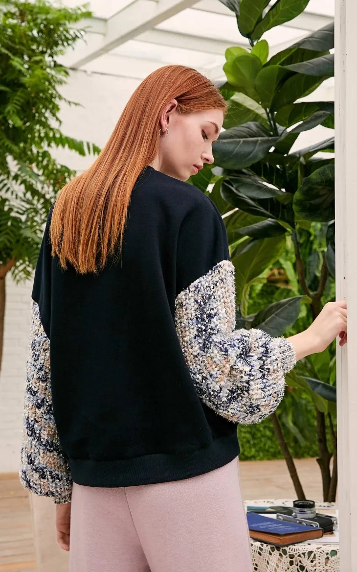 Vero Moda Новые поступления свитер женский блестящие стежки трикотажные с длинными рукавами трикотаж | 3184R3509