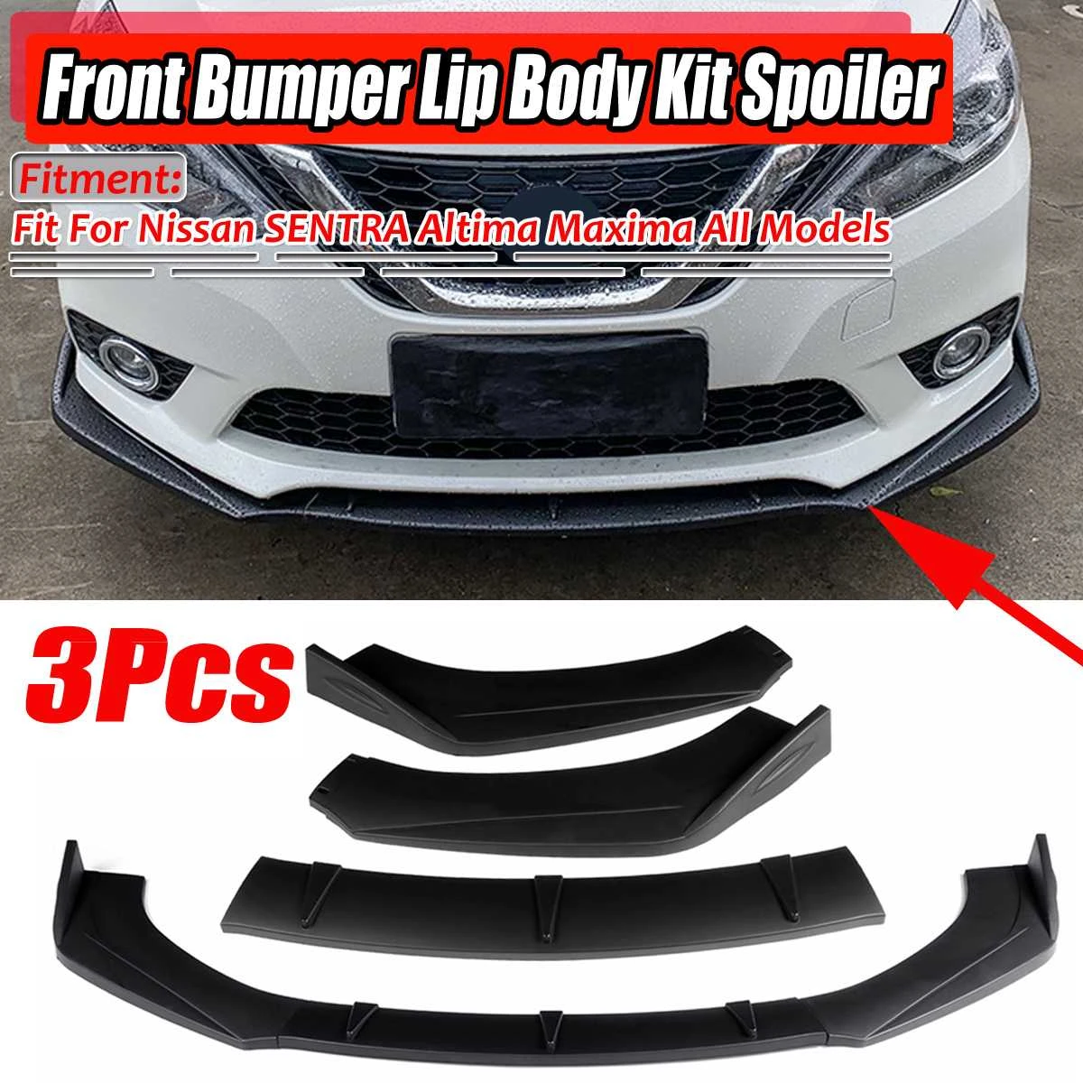 For Nissan 350Z 370Z Rear Diffuser 4 Fins Bumper Lip Chin Spoiler Lower Splitter