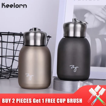 

Keelorn 280ml Portable Cute Stainless Steel Water Bottle Bridesmaid Gift Bottle Thermos Hydro Flask Sports Cute Drink Vacuum Cup