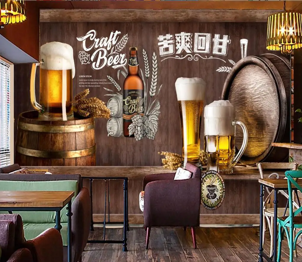 retro tijolo cerveja bar restaurante fundo decoração