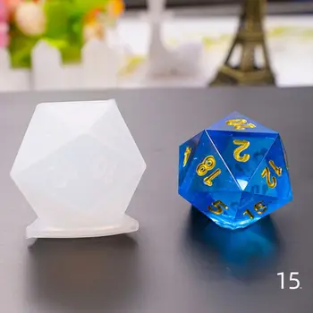 

8 Shapes Dice Fillet Square Triangle Dice Mold Dice Digital Game Silicone Mould L4ME