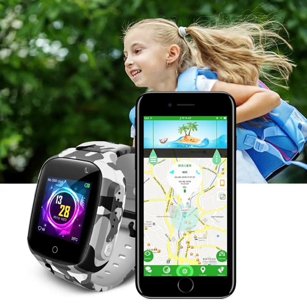 LEMFO Милые Детские умные часы с WiFi sim-картой gps голосовой чат прозрачная камера водонепроницаемый 600 мАч аккумулятор для умных часов для детей