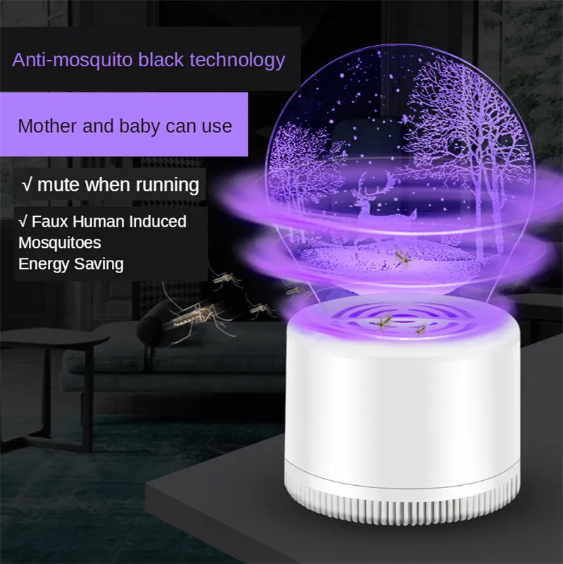 

3D Usb Mosquito Lamp Mosquito Trap Jellyfish Light Night Light Household Indoor Silent Mosquito Trapping Lamp Room Decoration