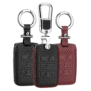 

luckeasy car key cover for landrover LAND ROVER Range Rover Velar 2018 discover 5 2018 Case Remote Keys Shell leather key4y