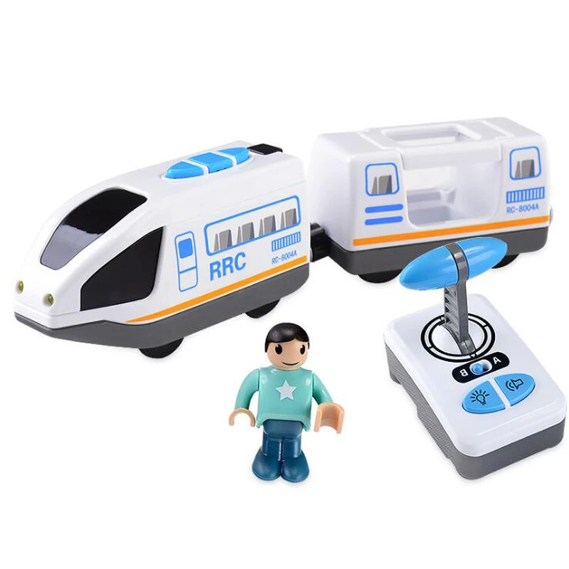 

w118-1 Free RRC whit remote control express train electric train set wooden blocks rail car toy Suitable for a variety of tracks