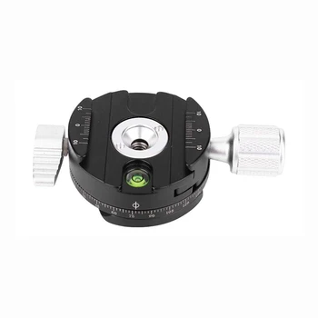 

360 Degree Rotating Panoramic Tripod Head Mounting Quick Release plate Clamp with 1/4 3/8 Screw for Arca Swiss Clamp Tripod