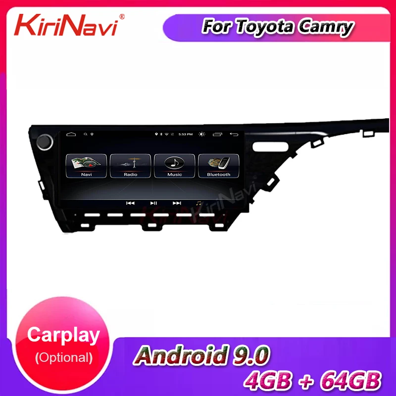 KiriNavi 12 3 &quotсенсорный экран Android 9 0 для Toyota Camry автомобильный DVD плеер Авто Радио