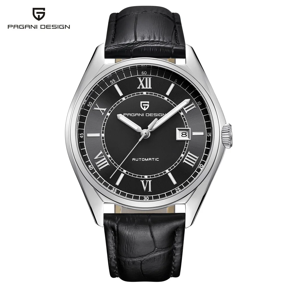 

Pagani bo kanny Pd-1634 Men Analog Watch Japan Automatic Upper Chain Movement Leather Watch Automatic Date
