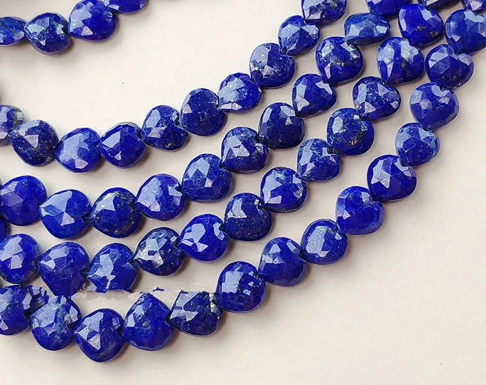Lapis Сердце Граненый 7-8 мм 19 см синий для DIY ювелирных изделий FPPJ бусины природа