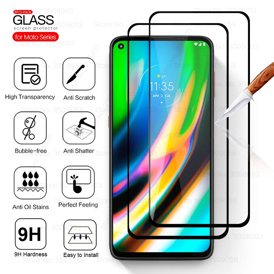 2 шт. передний защитный чехол для motorola g 9 g9 plus play стеклянный протектор экрана moto 9play