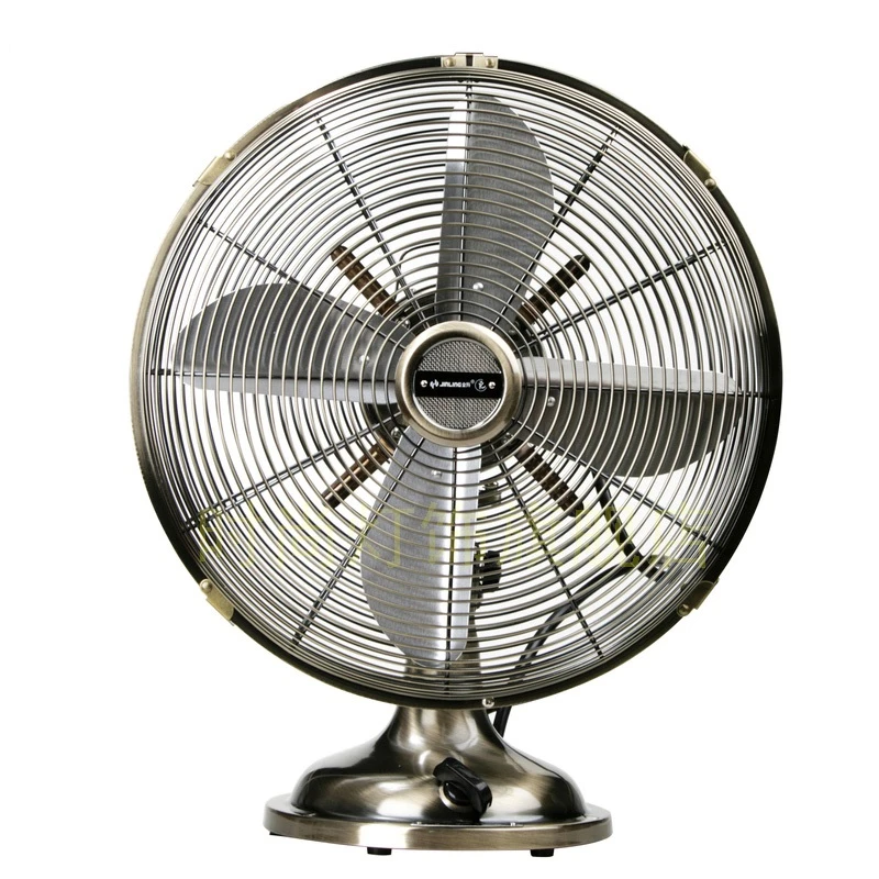 220v Retro Metal Fan Bronze Color Electric Fan Table Fan Mini Nostalgic