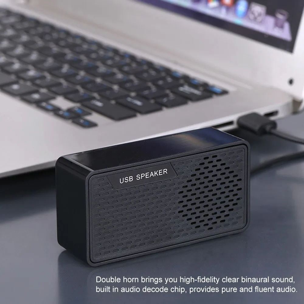 Компьютерный динамик USB динамик s Plug& Play портативный динамик двойной рог 3W выход подходит для USB2.0 и выше для ПК