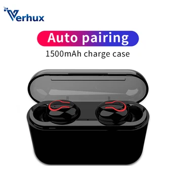 

Bluetooth 5.0 Earphones Portable HBQ TWS Wireless In-ear 3D Stereo Sound With Mic Handsfree Sports Earbuds Auto Pairing Headset