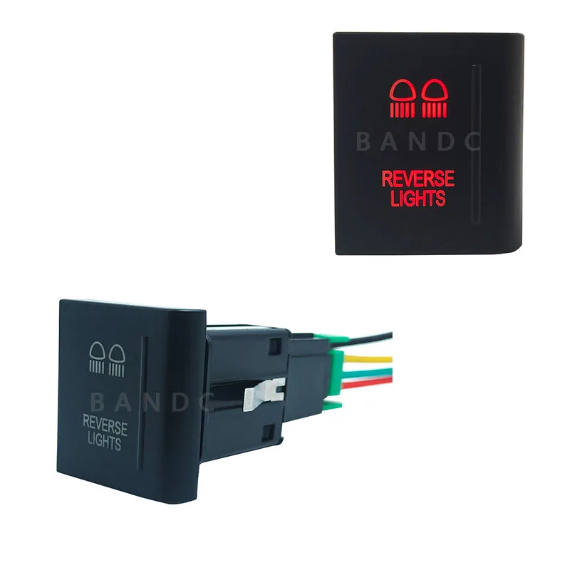 Lampada A Led Rossa, Lato Destro Lato Sinistro Luci Di Retromarcia Interruttore A Pulsante Con Cavi Jumper Per Vw Volkswagen Amarok, 3Amp 12V