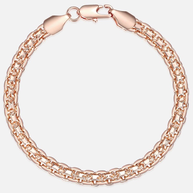 Bracelets For Women Men 585 Rose Gold Curb Snail Foxtail Venitian Link Chains Bracelet on hand Fashion Jewelry Gifts CBB1