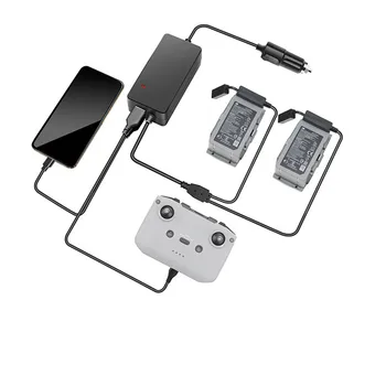 

Portable Battery Remote Control Charging Hub for Mavic Air 2 Split Dual Car Charger Adapter for DJI Mavic Air 2 Drone Accessory