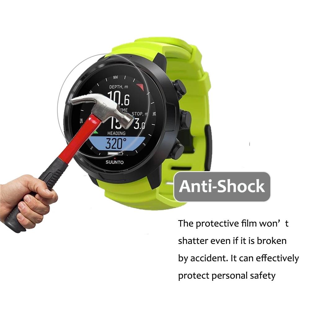 3 упаковки HD прозрачная пленка для SUUNTO D5 DX D4F D6I D4I Novo Смарт-часы анти-шок 7H нано Взрывозащищенная защита экрана не стекло
