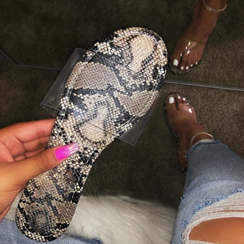 

Summer Women Slippers Platform Flat Heel Snake Striped Slides Casual Fashion Beach Outdoor Female Ladies Shoes Zapatos De Mujer