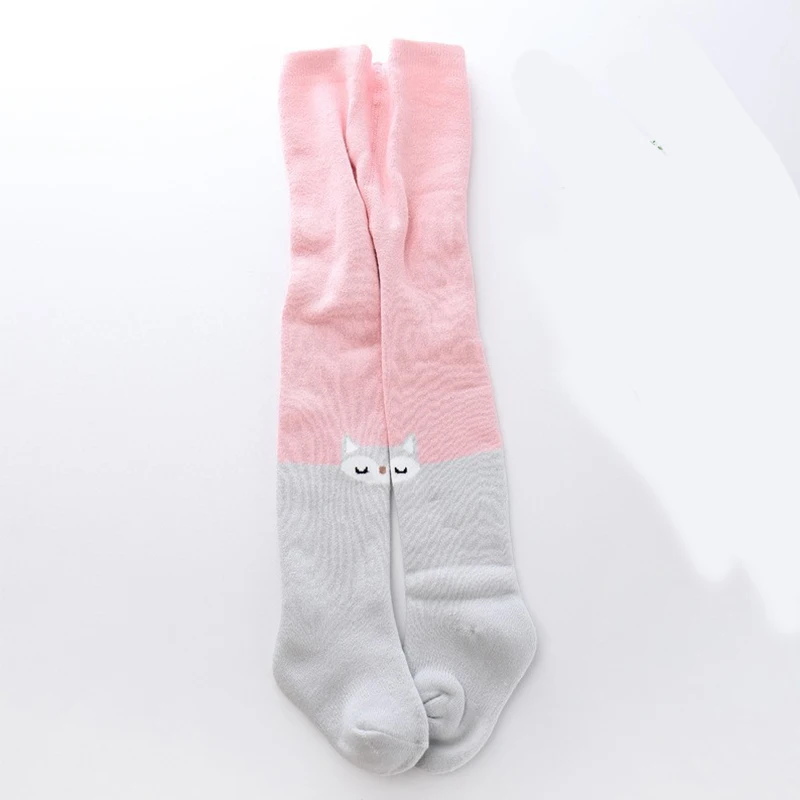 Pink cat Для детей ясельного возраста, хлопковые Чулочные изделия, детские носки для мальчиков и девочек Детские Детское хлопковое вечернее платье в горошек, 15F Колготки Новорожденные младенческой тепловой махровые толстые теплые носки с веселым рисунком лосины "Лиса" - Цвет: Pink cat