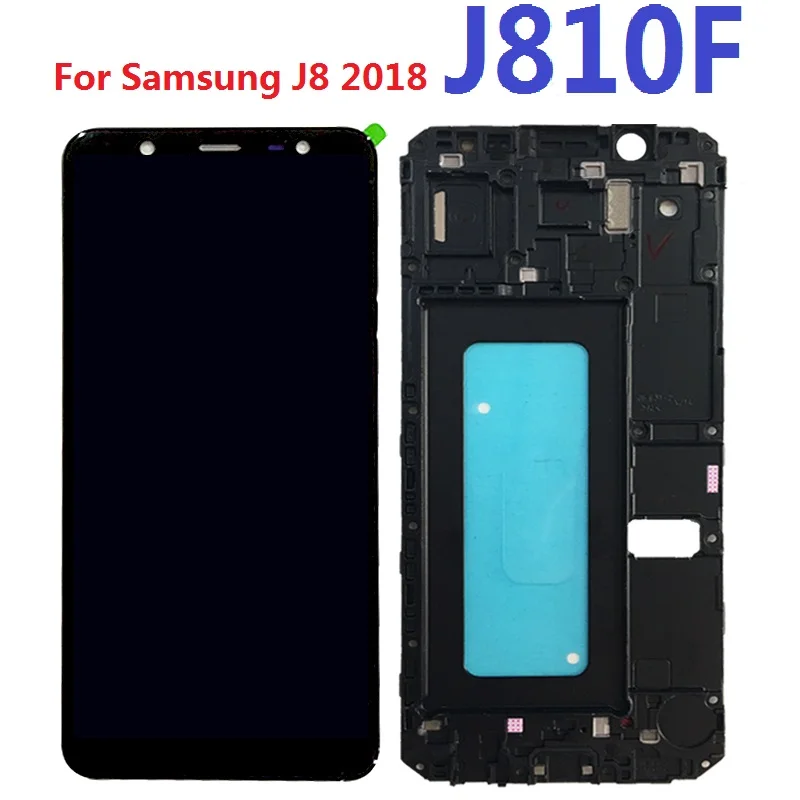 Регулируемая яркость для samsung Galaxy J8 J810F J810FN J810Y J810G экран ЖК-дисплей сенсорный дигитайзер сенсор