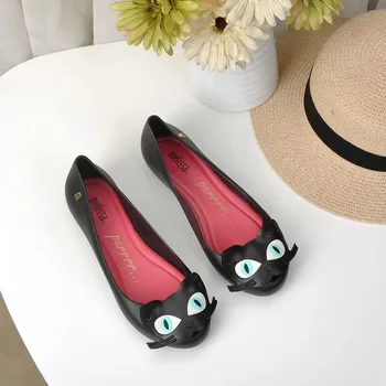 

Melissa Cute Cat New women sandals summer fashion Jelly shoes sandals women casual flat shoes for women size 35-39