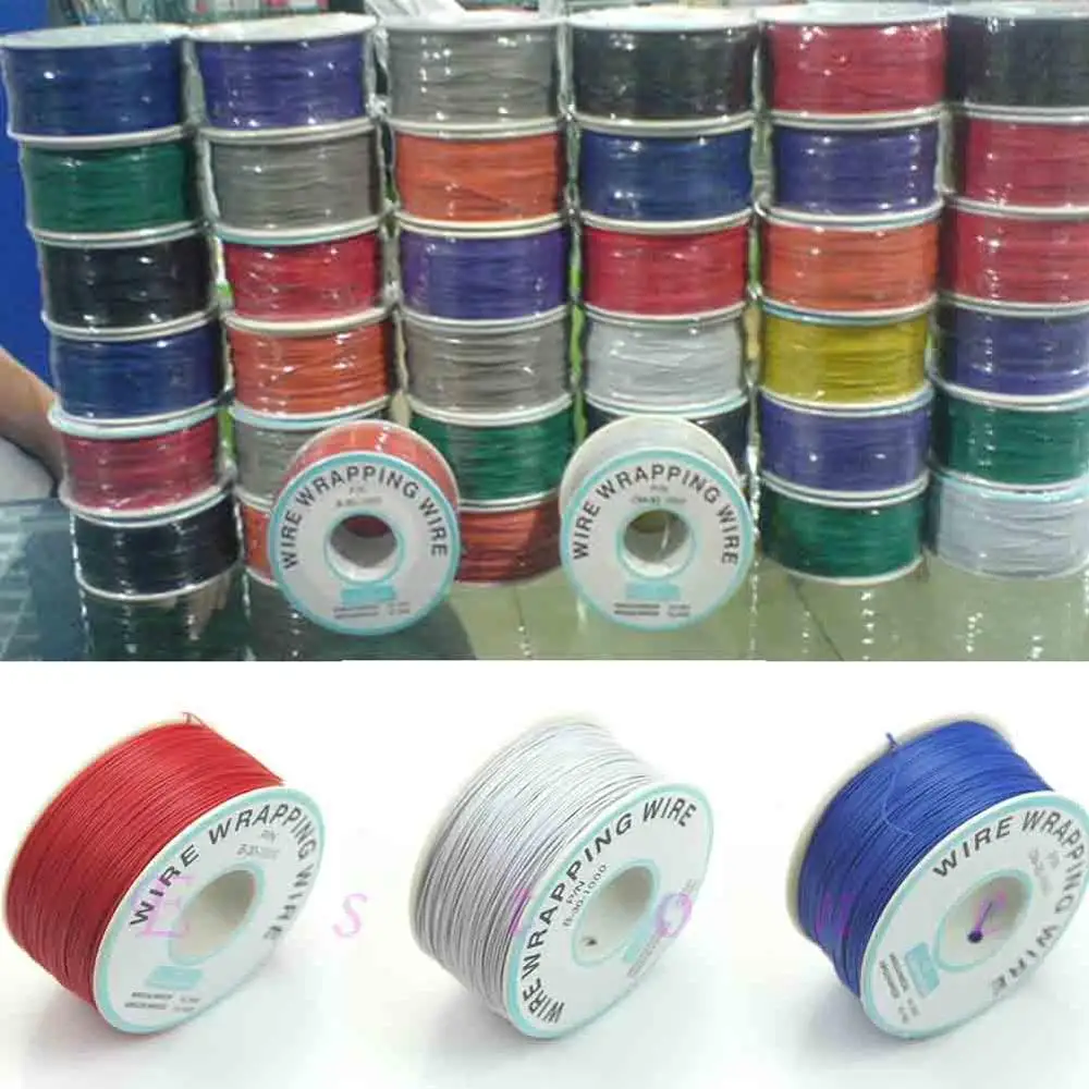 1 Piece Green 1 шт. 0,25 мм провод-оберточная проволока 30AWG кабель 305 м - Цвет: 1 Piece Green