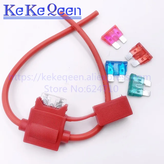 1Set Standard/Mini/Micro Auto Wasserdichte Sicherung Box Klinge Typ In Line  Sicherungs Halter Steckdose 18/16/14/12AWG 5A 10A 20A 30A40A50A - AliExpress