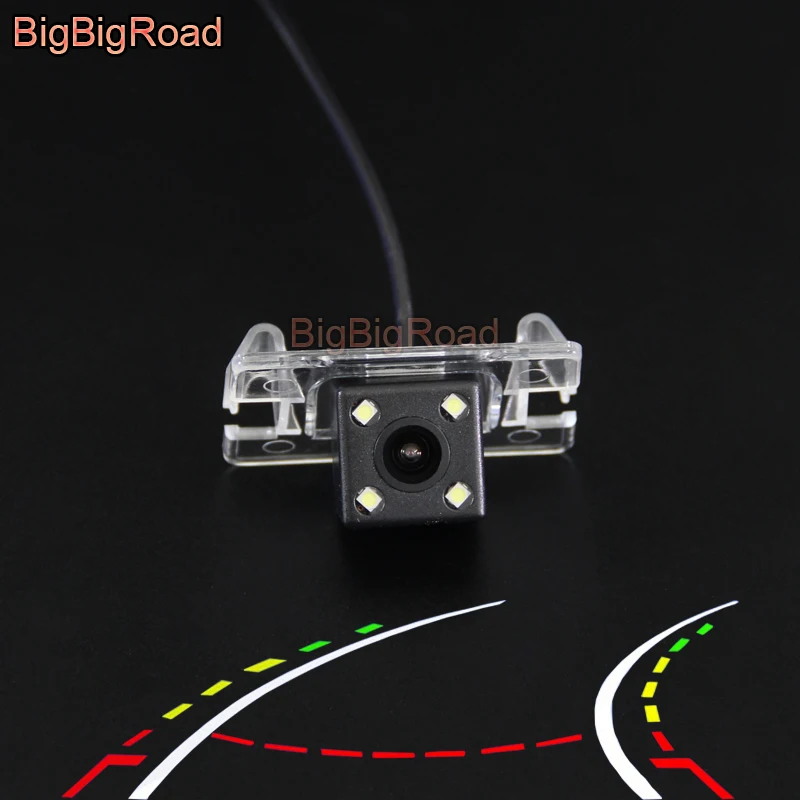 BigBigRoad автомобиля интеллигентая(ый) Динамическая траектория движения заднего сверхчувствительный элемент просмотра на микрочипах парковки Камера для Mitsubishi Galant 2009 2010 2011 2012