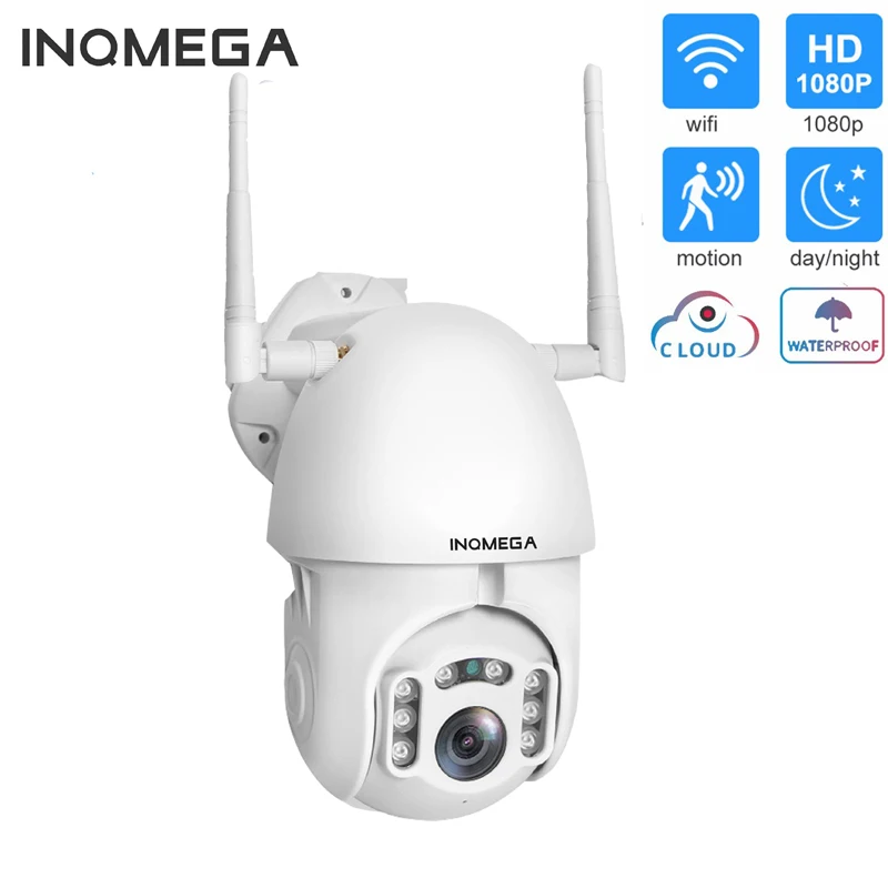 INQMEGA WIFI Camera Outdoor PTZ IP Camera 1080P Speed Dome CCTV Security Cameras IP Camera WIFI Exterior 2MP IR Home Surveilance