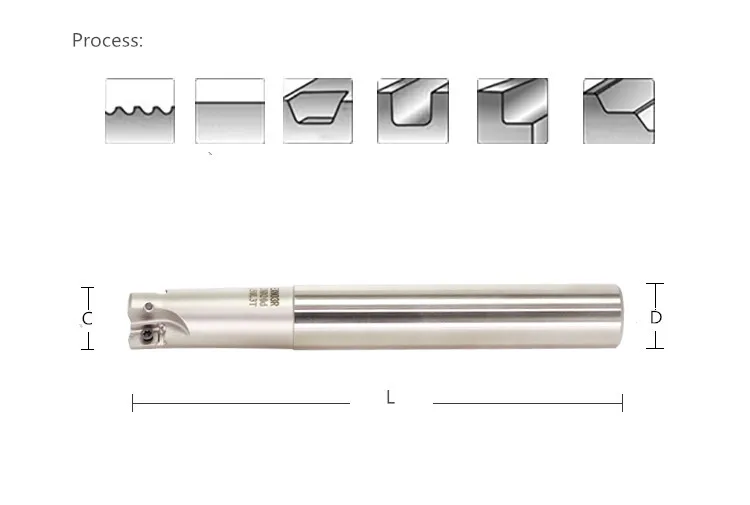 boring bar mill MFH ENX03 Milling Fast Feed Cutter Lengthened XLOGU030310ER Handle Alloy Cnc Hardened Aseismic Rod Machine Inserts Tool milling milling cutting tools