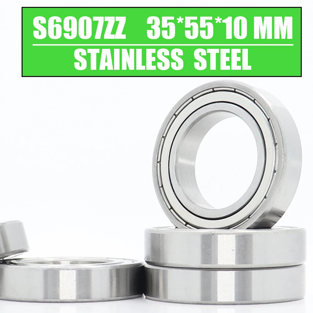 S6907ZZ Bearing 35*55*10 mm 5Pcs High Quality S6907 Z ZZ S 6907 440C Stainless Steel S6907Z Home Ball Bearings 55mm 10mm s6809zz bearing 45 58 7 mm 5pcs high quality s6809 z zz s 6809 440c stainless steel s6809z ball bearings for motorcycles