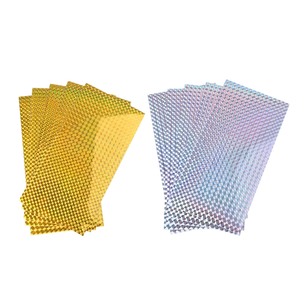 10 Pieces Fishing Lure Tape Craft Adhesive Tape High Quality Hologram Paper Fishing Lures Making Material