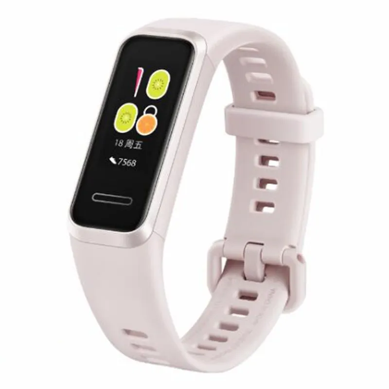 Sakura pink Смарт-часы huawei Band 4, 0,96 дюйма, смарт-браслет, музыкальный контроль, пульсометр, монитор здоровья, новые часы с usb-разъемом, зарядка - Цвет: Sakura pink