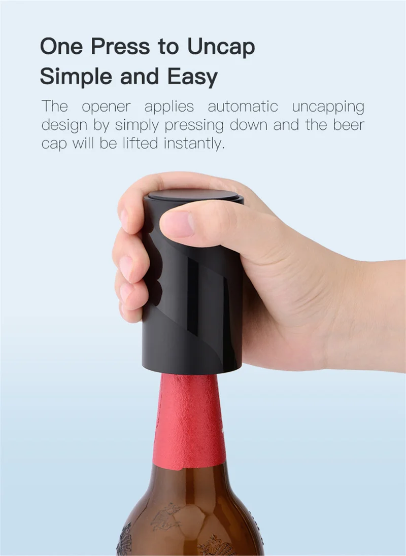 Automatic Beer Bottle Opener Magnetic ABS Wine Corkscrew Kitchen Gadgets Tools Portable Beer Opener For Men Bar Supplies Automatic Beer Bottle Opener Magnetic ABS Wine Corkscrew Kitchen Gadgets Tools Portable Beer Opener For Men Bar Supplies