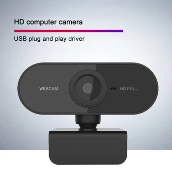 

Webcam Mini Computer PC WebCamera with Microphone Rotatable HD 1080P Cameras for Live Broadcast Video Calling Conference Work