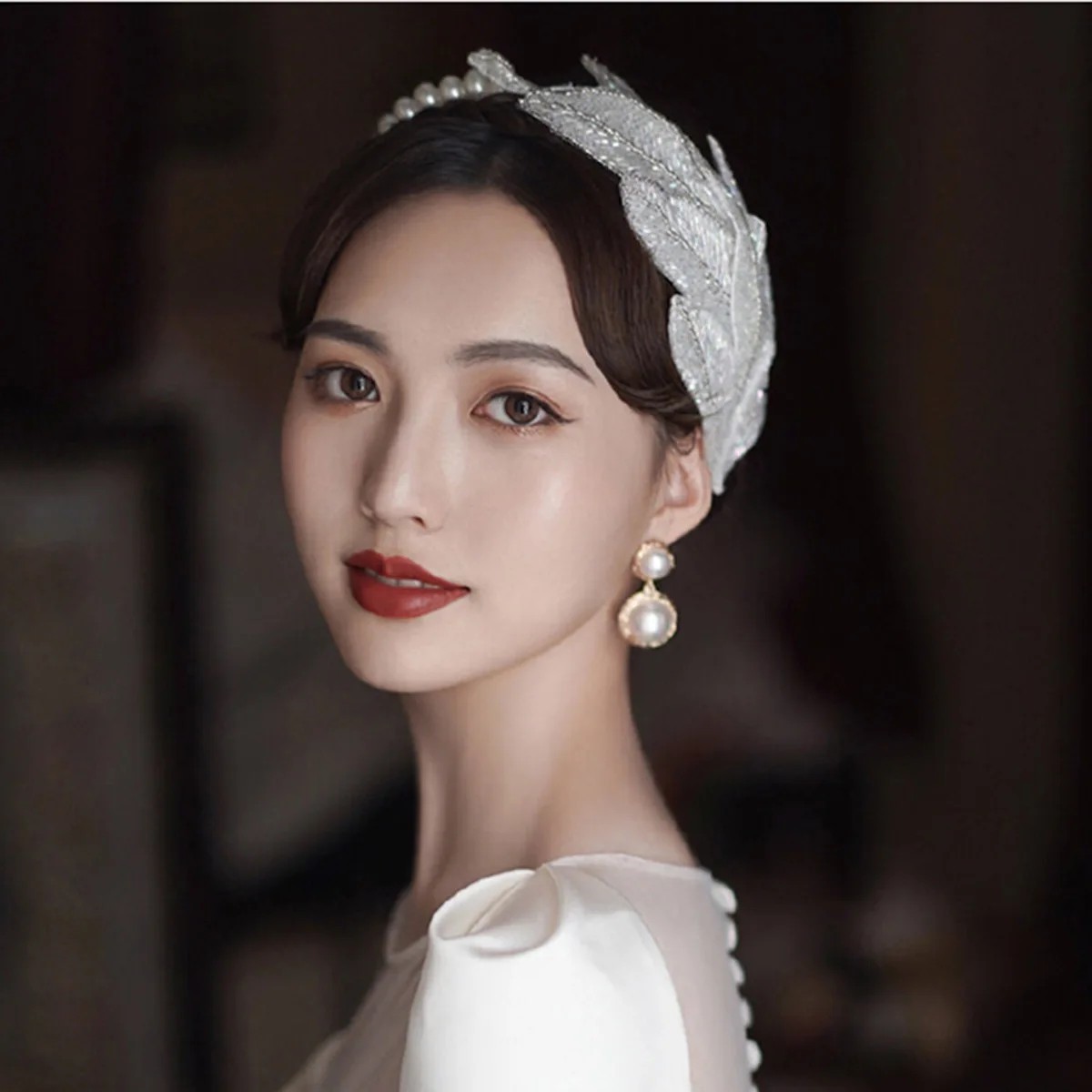 Original Crystal Leaf hairband women Headband Bridal tiara Sample Wedding hair Accessories