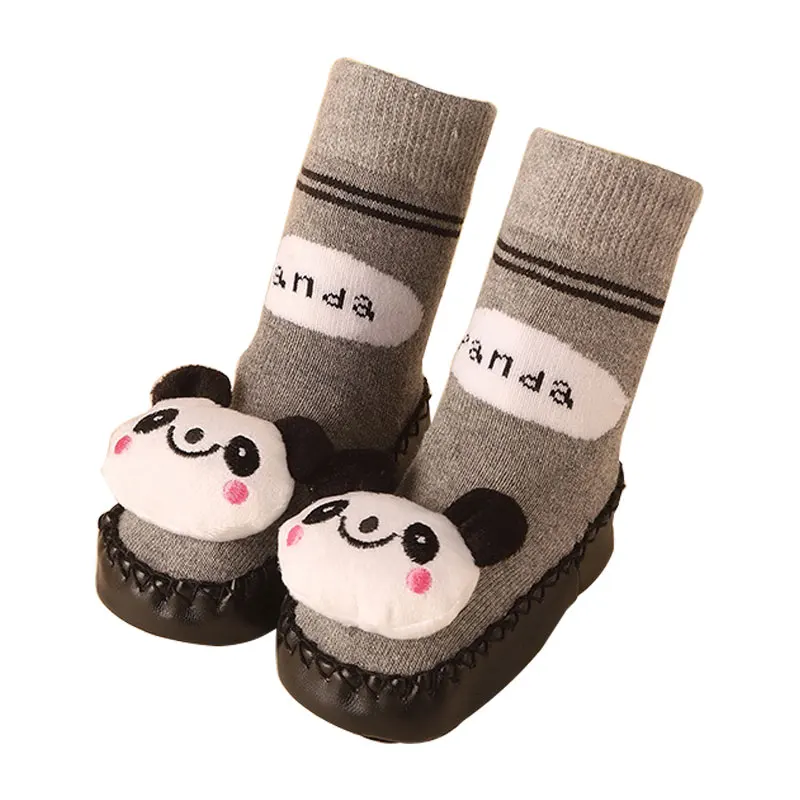 Зимние носки для малышей носки для мальчиков и девочек chaussette/Хлопковые гетры для малышей, детские носки-тапочки нескользящие носки для малышей
