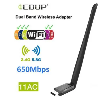 

Free Driver 650Mbps Wireless WiFi USB Adapter USB Ethernet Dual Band 2.4/5Ghz antenna 802.11AC Network Card Wi fi Receiver PC