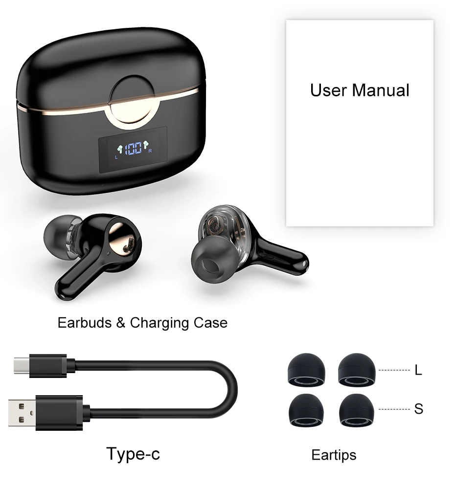 هندزفری دابل درایو وایرلس نویز کنسل ضد آب TiYiViRi Bluetooth Earbuds Double Drive 22 Hdf7016bf5f6a45179bfbea0e4c766a20C
